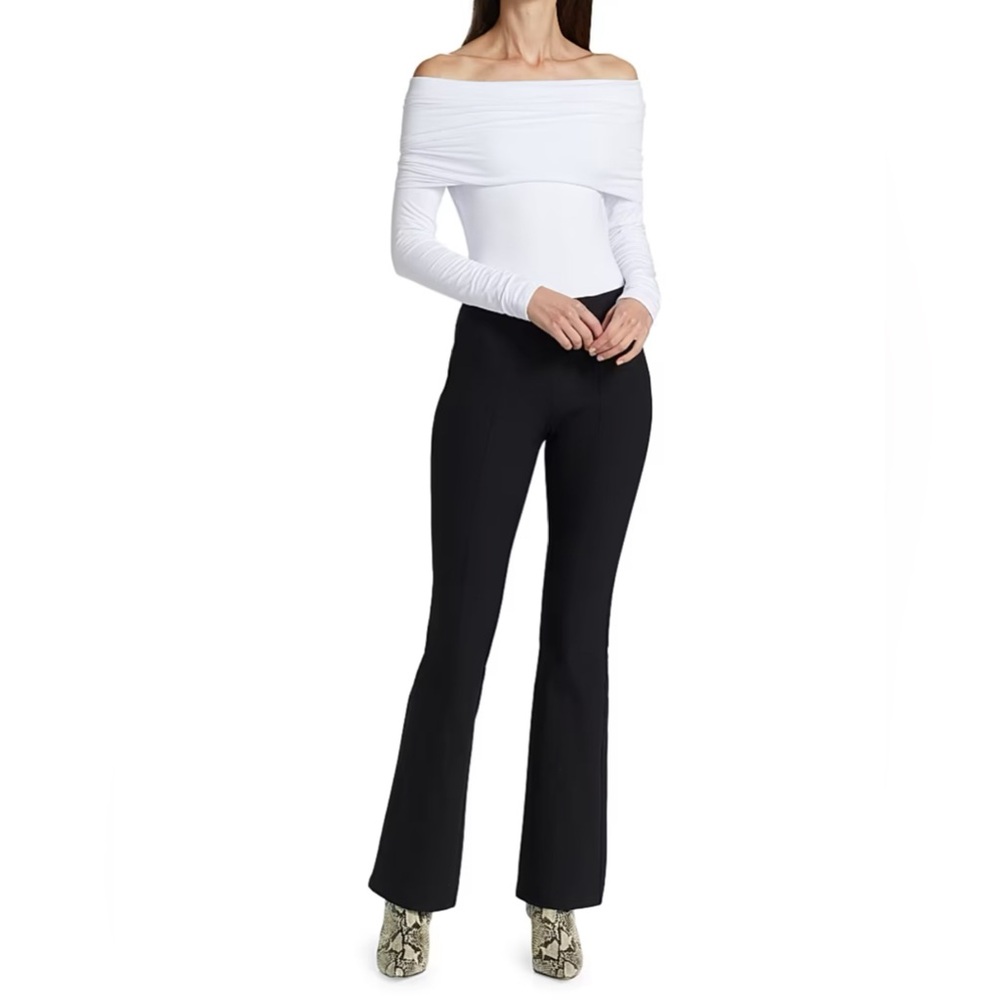 Rag & Bone Black Stretchy Semi Flare Zip Up Dress Pants Careers Trousers 2